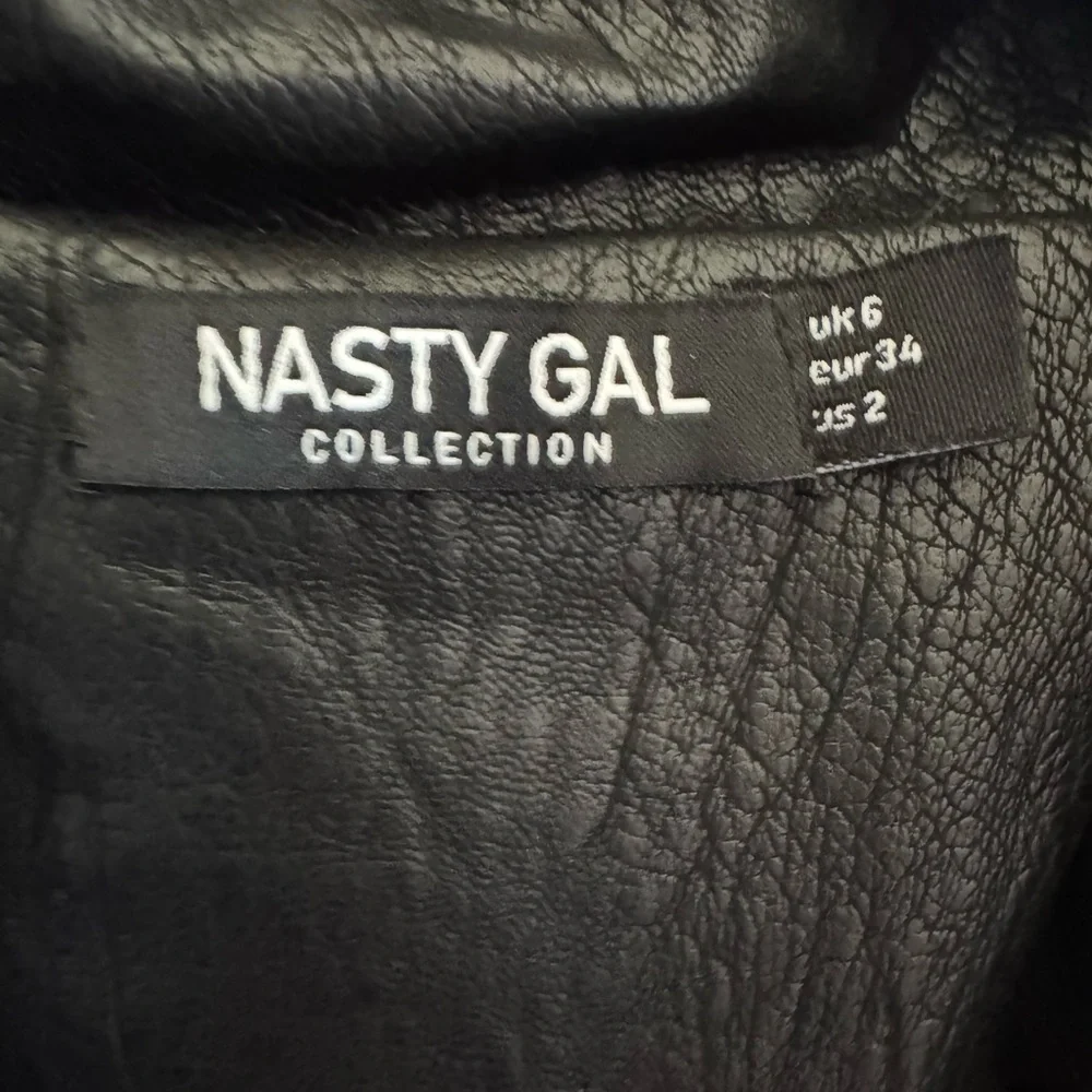 Nasty Gal oversized moto jacket faux leather